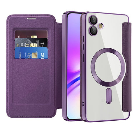 Husa de protectie Techsuit SmartMag Book compatibil cu Samsung Galaxy A05, Mov