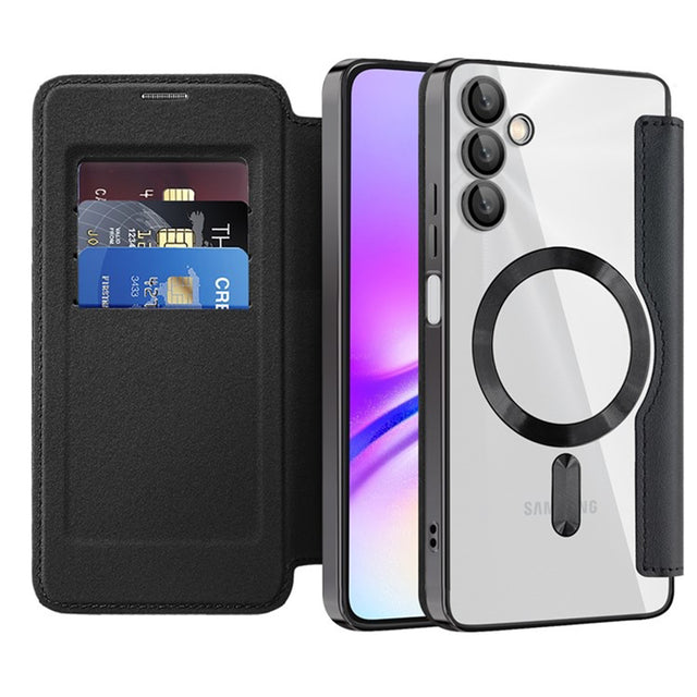 Husa de protectie Techsuit SmartMag Book compatibil cu Samsung Galaxy A05s, Negru