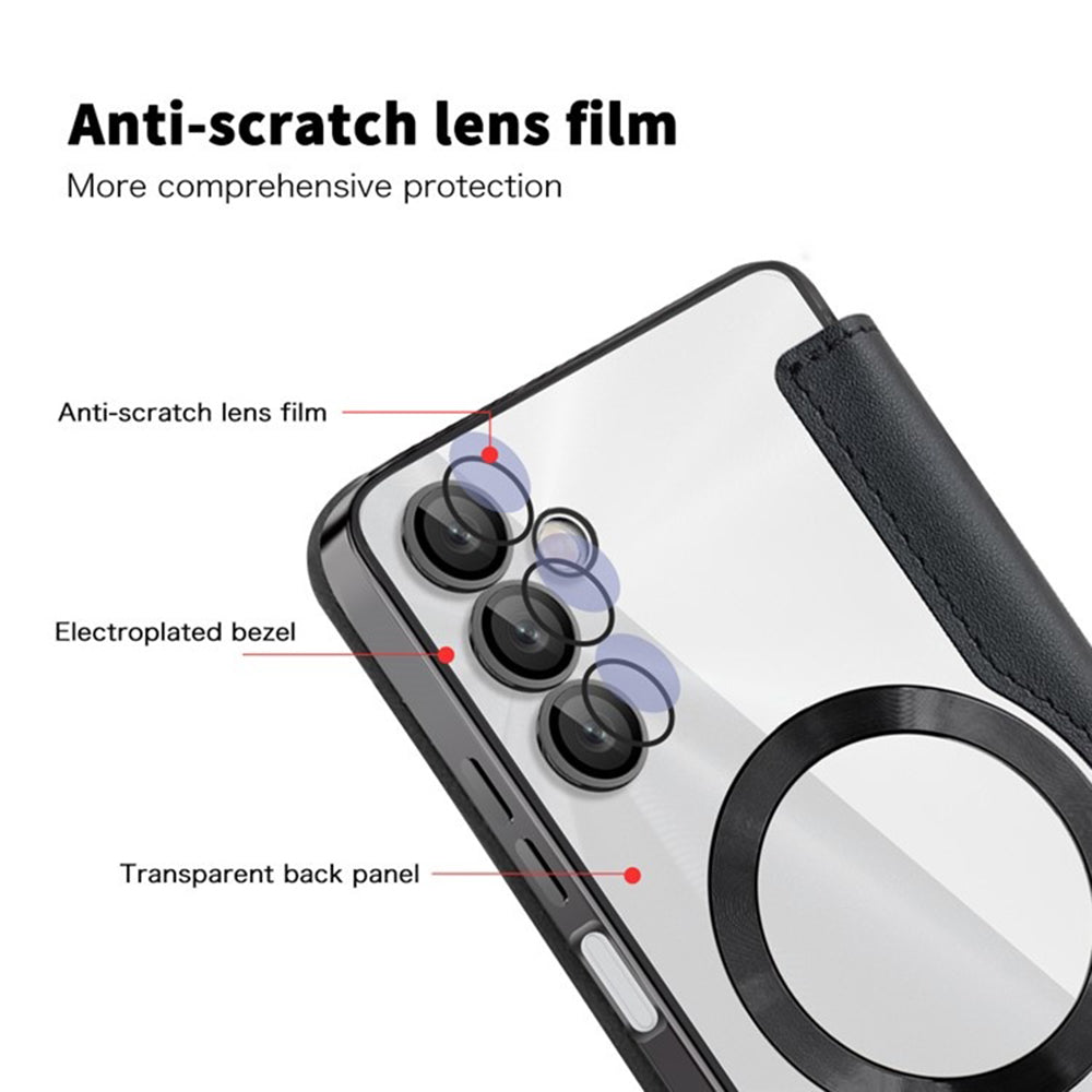 Husa de protectie Techsuit SmartMag Book compatibil cu Samsung Galaxy A05s, Negru