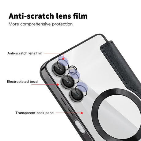 Husa de protectie Techsuit SmartMag Book compatibil cu Samsung Galaxy A05s, Negru