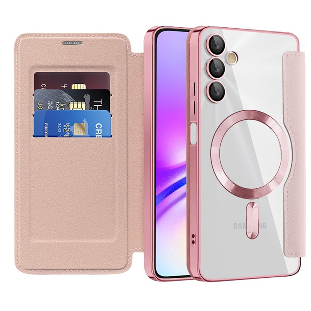 Husa de protectie Techsuit SmartMag Book compatibil cu Samsung Galaxy A05s, Roz