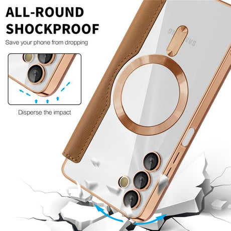 Husa de protectie Techsuit SmartMag Book compatibil cu Samsung Galaxy A05s, Maro