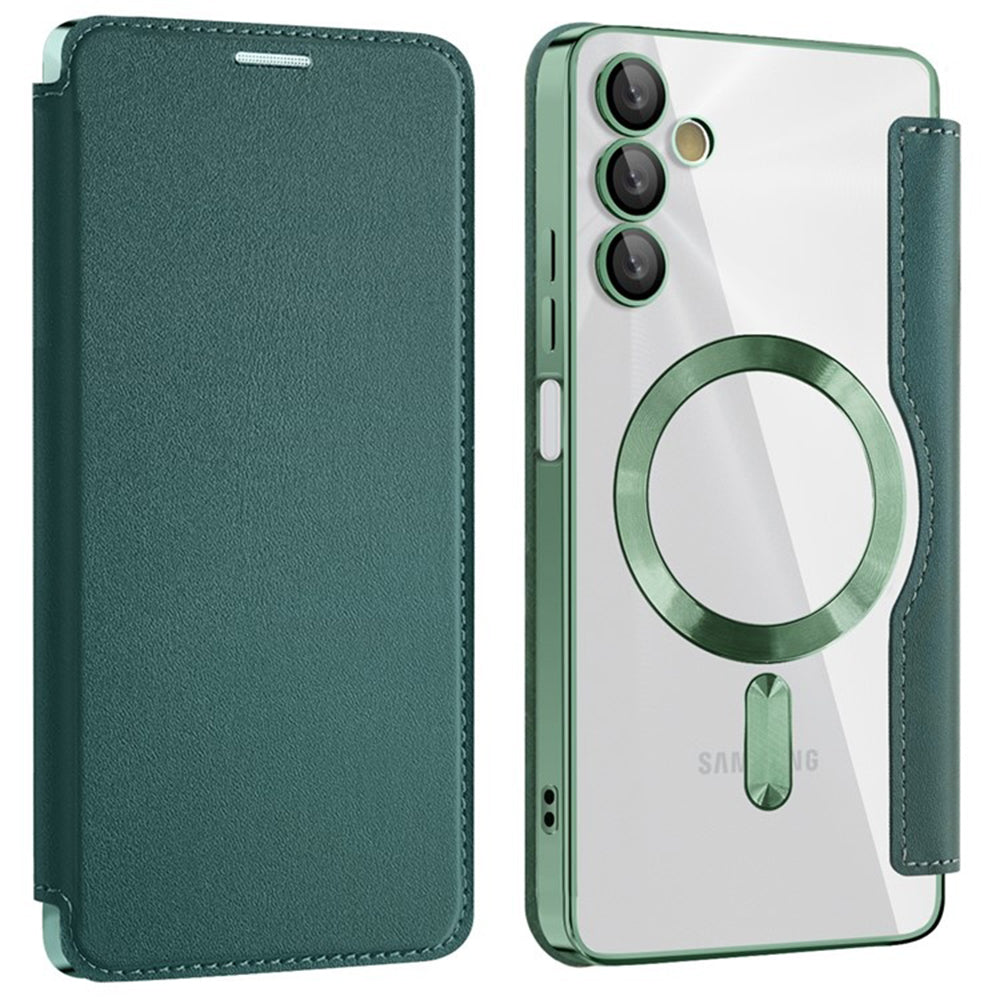 Husa de protectie Techsuit SmartMag Book compatibil cu Samsung Galaxy A05s, Verde