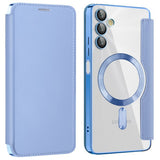 Husa de protectie Techsuit SmartMag Book compatibil cu Samsung Galaxy A05s, Albastru Deschis