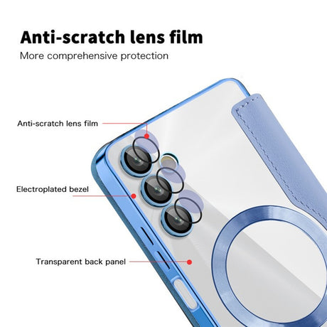 Husa de protectie Techsuit SmartMag Book compatibil cu Samsung Galaxy A05s, Albastru Deschis