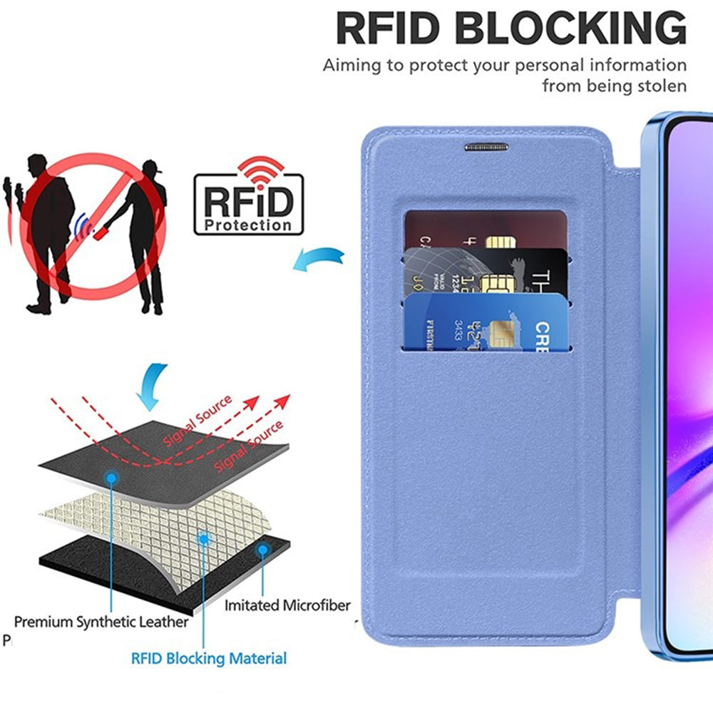 Husa de protectie Techsuit SmartMag Book compatibil cu Samsung Galaxy A05s, Albastru Deschis