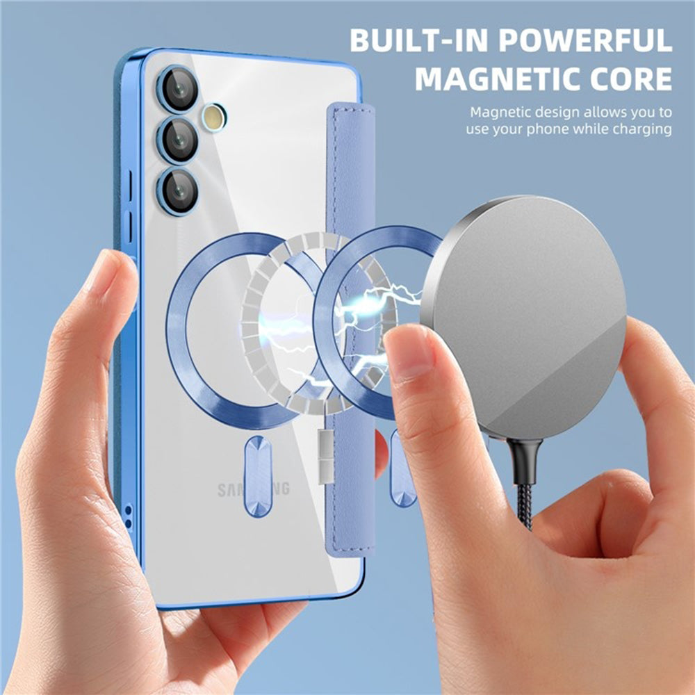 Husa de protectie Techsuit SmartMag Book compatibil cu Samsung Galaxy A05s, Albastru Deschis