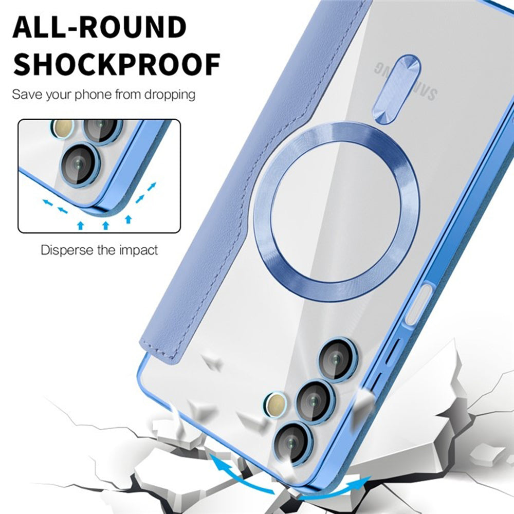 Husa de protectie Techsuit SmartMag Book compatibil cu Samsung Galaxy A05s, Albastru Deschis