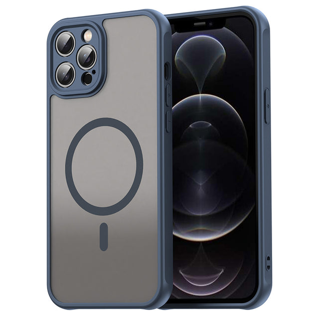 Husa de protectie Techsuit HaloFrost II MagSafe compatibil cu iPhone 12 Pro Max, Bleumarin