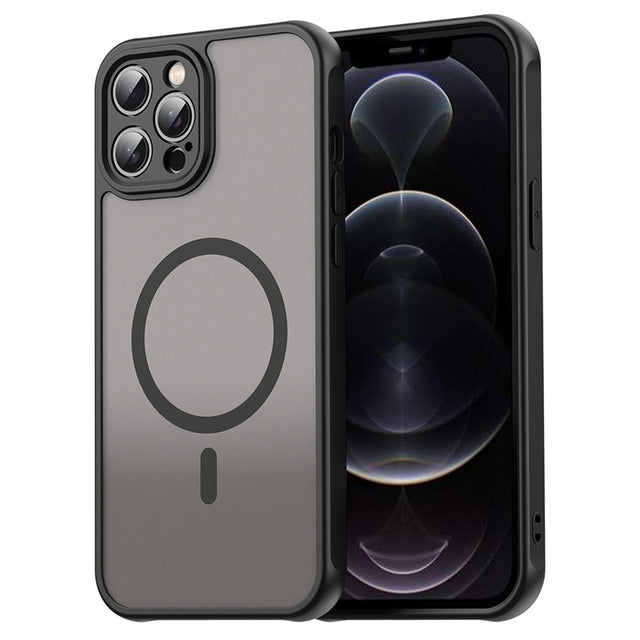 Husa de protectie Techsuit HaloFrost II MagSafe compatibil cu iPhone 12 Pro Max, Negru