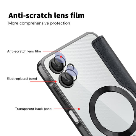 Husa de protectie Techsuit SmartMag Book compatibil cu Samsung Galaxy A06, Negru