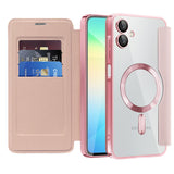 Husa de protectie Techsuit SmartMag Book compatibil cu Samsung Galaxy A06, Roz