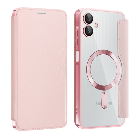 Husa de protectie Techsuit SmartMag Book compatibil cu Samsung Galaxy A06, Roz