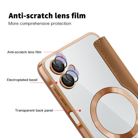 Husa de protectie Techsuit SmartMag Book compatibil cu Samsung Galaxy A06, Maro