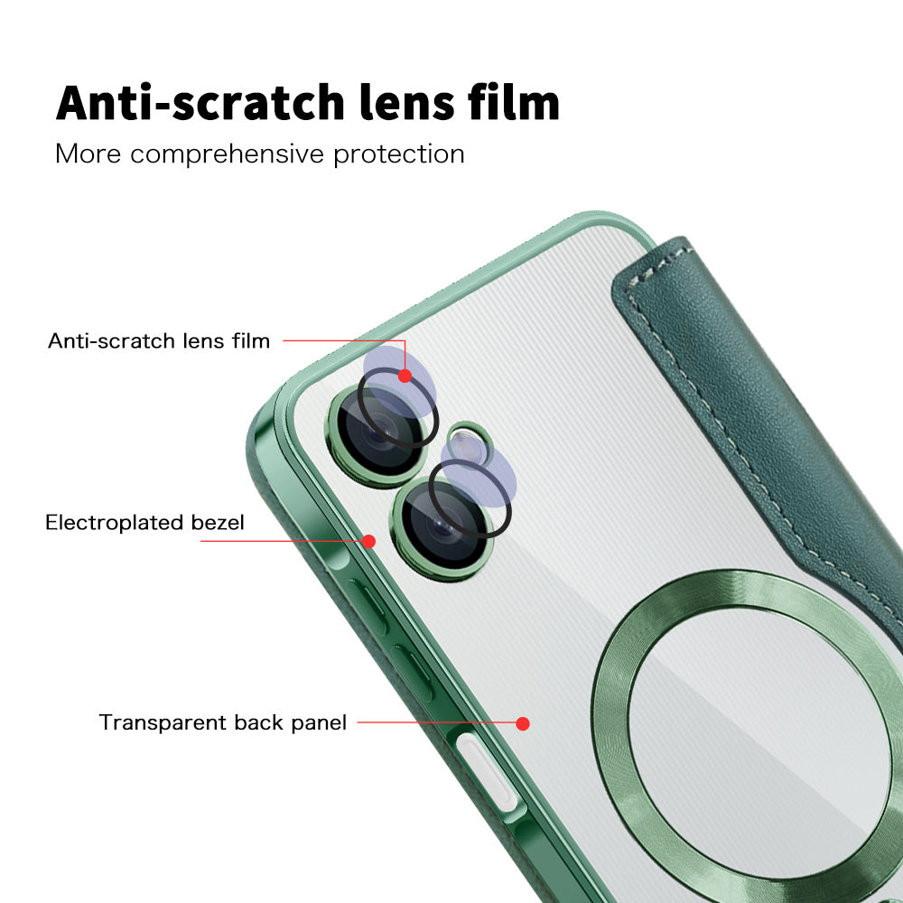 Husa de protectie Techsuit SmartMag Book compatibil cu Samsung Galaxy A06, Verde