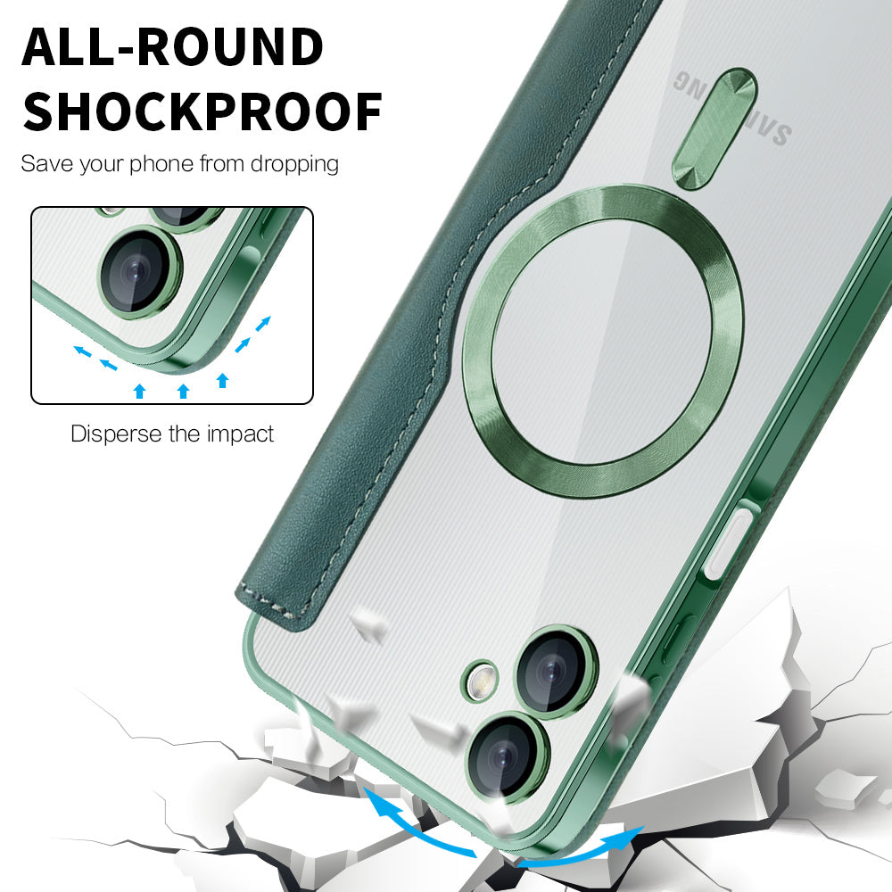 Husa de protectie Techsuit SmartMag Book compatibil cu Samsung Galaxy A06, Verde