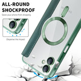 Husa de protectie Techsuit SmartMag Book compatibil cu Samsung Galaxy A06, Verde