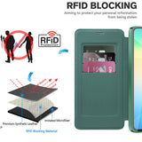 Husa de protectie Techsuit SmartMag Book compatibil cu Samsung Galaxy A06, Verde