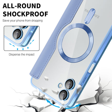 Husa de protectie Techsuit SmartMag Book compatibil cu Samsung Galaxy A06, Albastru Deschis