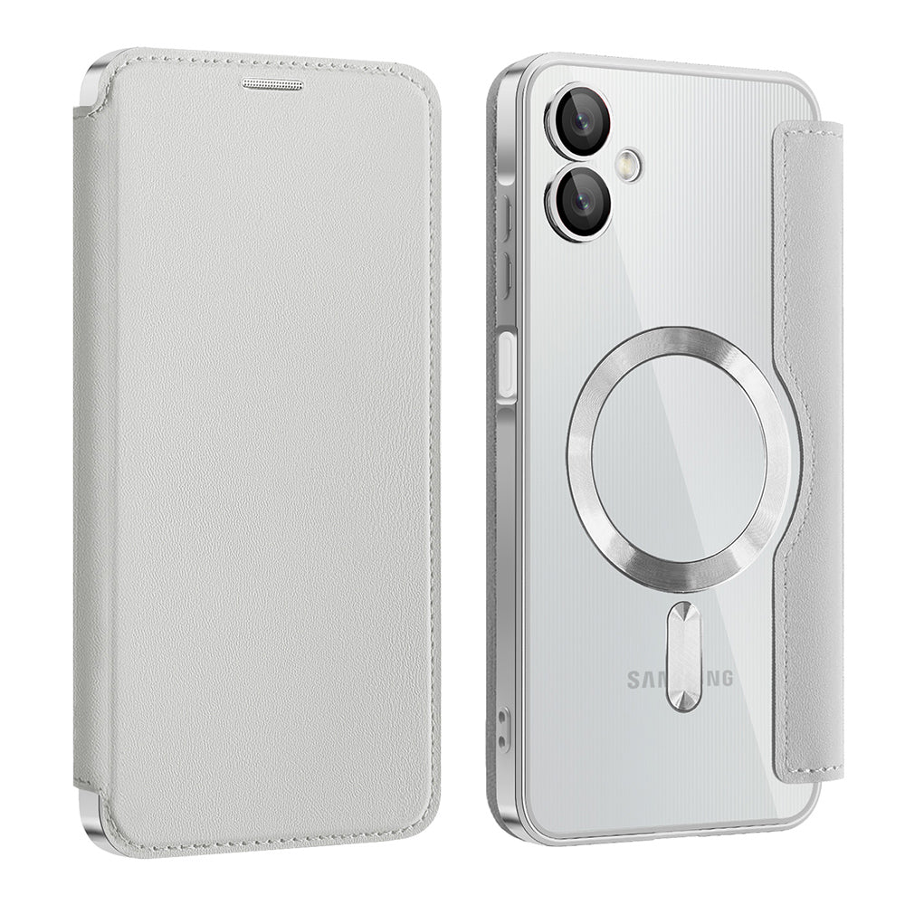 Husa de protectie Techsuit SmartMag Book compatibil cu Samsung Galaxy A06, Gri