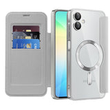 Husa de protectie Techsuit SmartMag Book compatibil cu Samsung Galaxy A06, Gri
