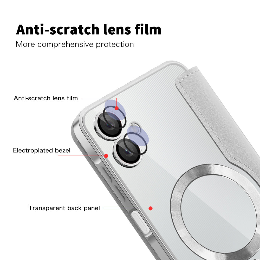 Husa de protectie Techsuit SmartMag Book compatibil cu Samsung Galaxy A06, Gri