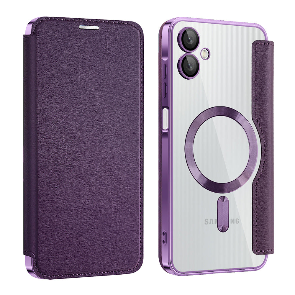 Husa de protectie Techsuit SmartMag Book compatibil cu Samsung Galaxy A06, Mov
