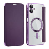 Husa de protectie Techsuit SmartMag Book compatibil cu Samsung Galaxy A06, Mov