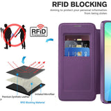 Husa de protectie Techsuit SmartMag Book compatibil cu Samsung Galaxy A06, Mov
