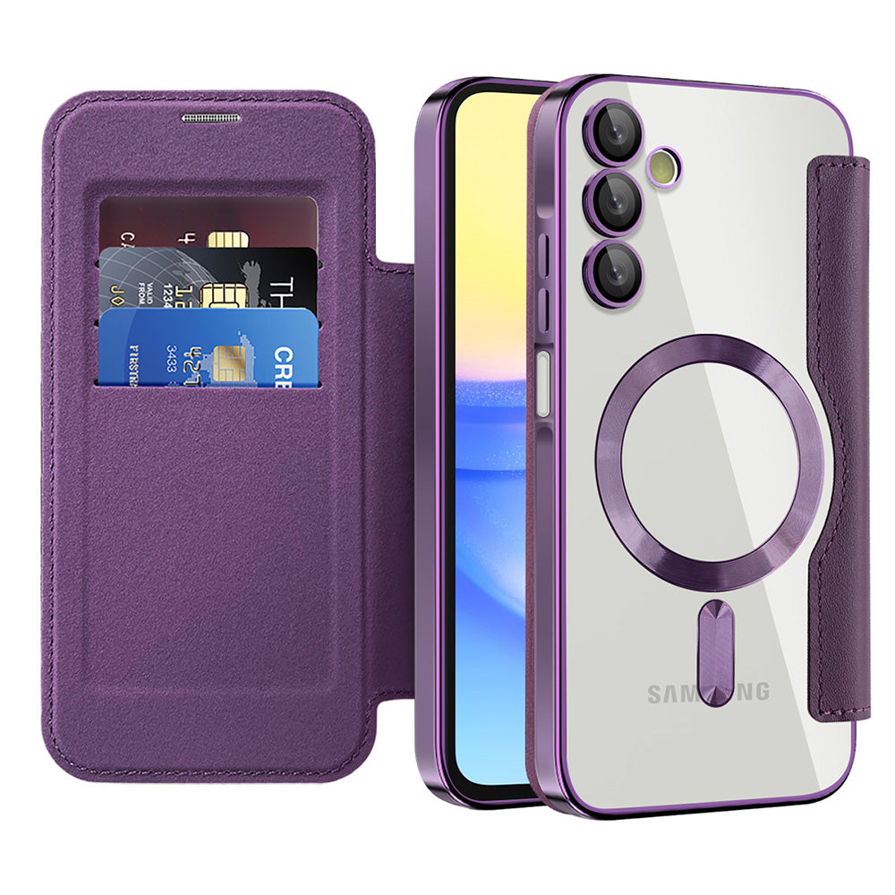 Husa de protectie Techsuit SmartMag Book compatibil cu Samsung Galaxy A15 4G / A15 5G, Mov