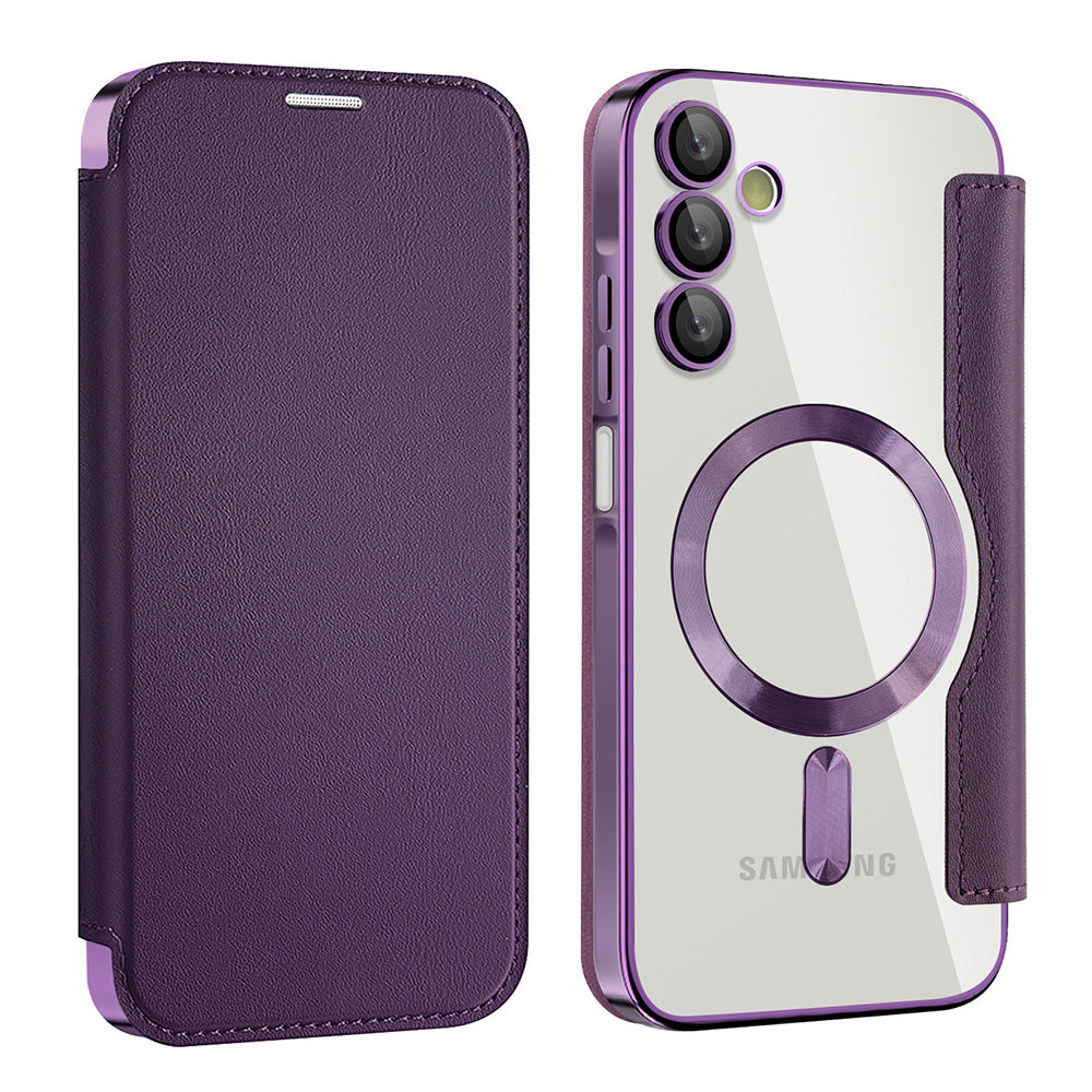 Husa de protectie Techsuit SmartMag Book compatibil cu Samsung Galaxy A15 4G / A15 5G, Mov