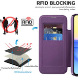 Husa de protectie Techsuit SmartMag Book compatibil cu Samsung Galaxy A15 4G / A15 5G, Mov
