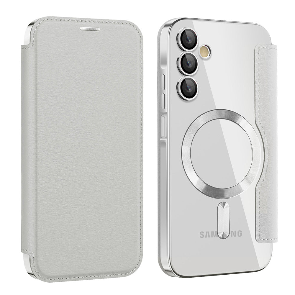 Husa de protectie Techsuit SmartMag Book compatibil cu Samsung Galaxy A15 4G / A15 5G, Gri
