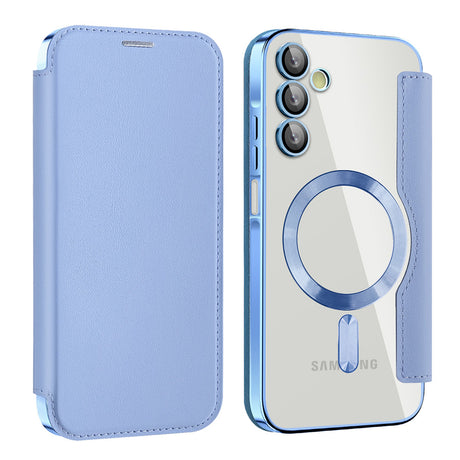 Husa de protectie Techsuit SmartMag Book compatibil cu Samsung Galaxy A15 4G / A15 5G, Albastru Deschis