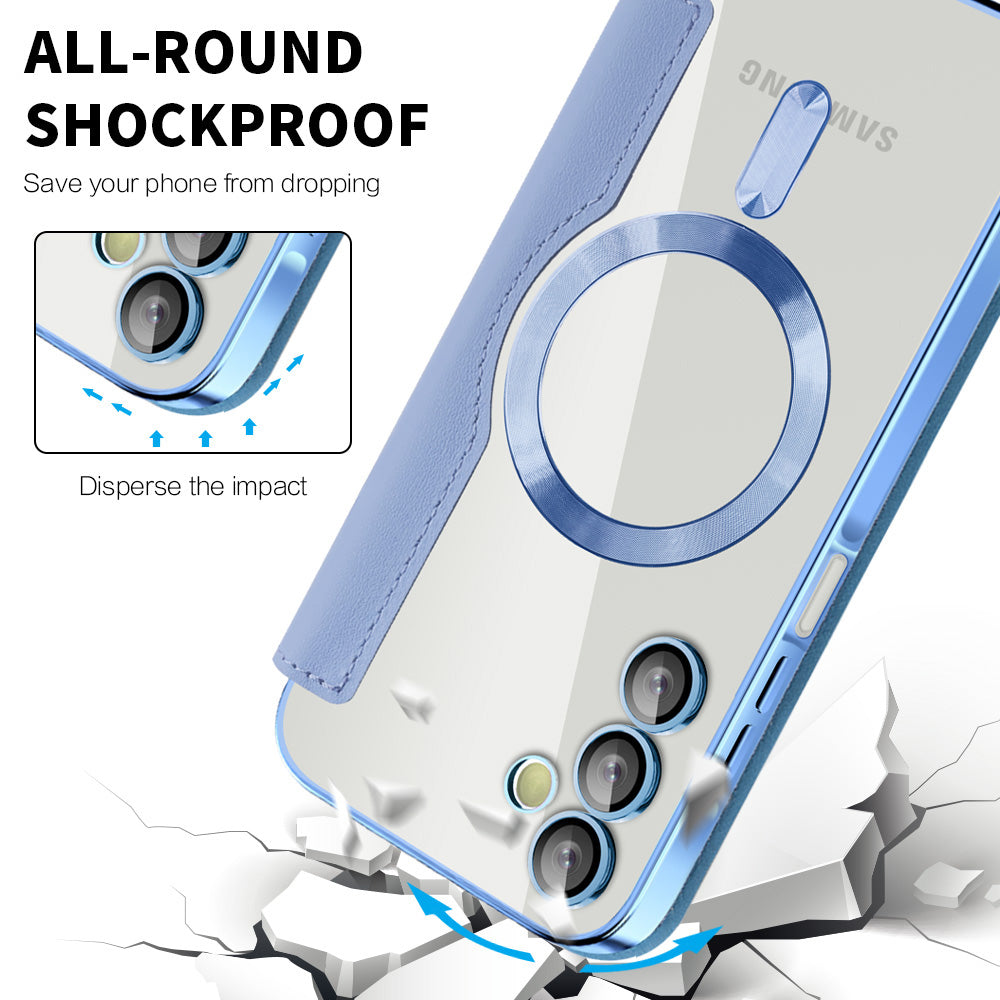 Husa de protectie Techsuit SmartMag Book compatibil cu Samsung Galaxy A15 4G / A15 5G, Albastru Deschis