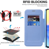 Husa de protectie Techsuit SmartMag Book compatibil cu Samsung Galaxy A15 4G / A15 5G, Albastru Deschis
