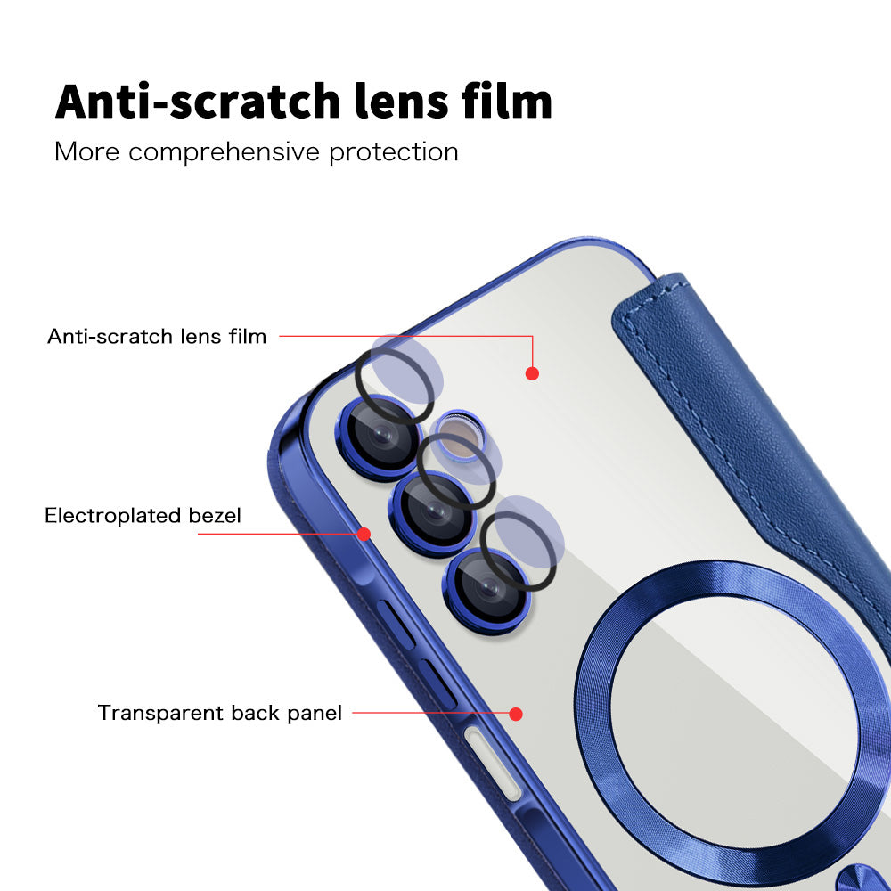 Husa de protectie Techsuit SmartMag Book compatibil cu Samsung Galaxy A15 4G / A15 5G, Albastru