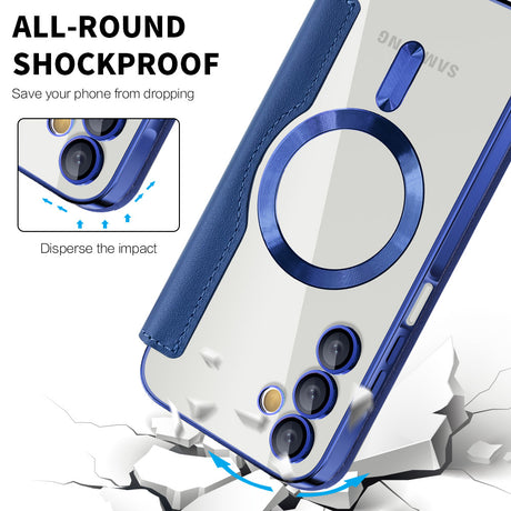 Husa de protectie Techsuit SmartMag Book compatibil cu Samsung Galaxy A15 4G / A15 5G, Albastru