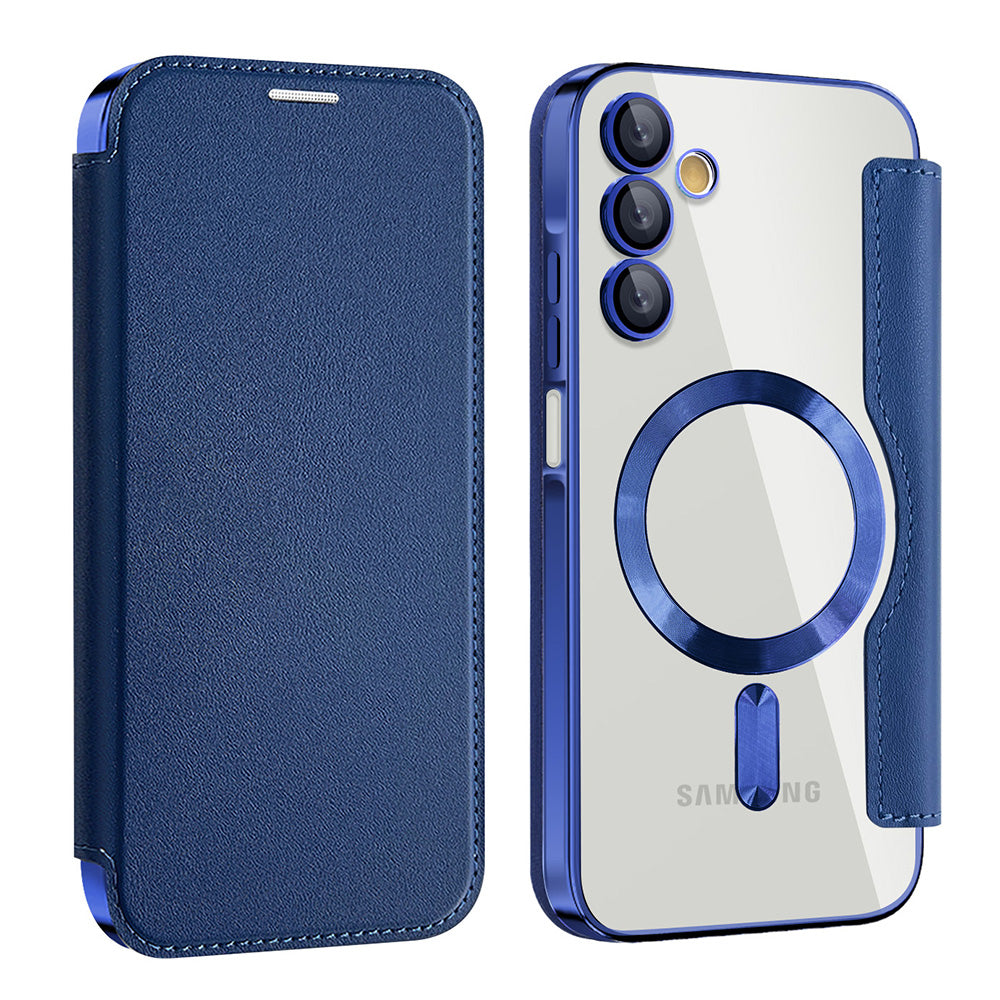 Husa de protectie Techsuit SmartMag Book compatibil cu Samsung Galaxy A15 4G / A15 5G, Albastru