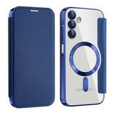 Husa de protectie Techsuit SmartMag Book compatibil cu Samsung Galaxy A15 4G / A15 5G, Albastru
