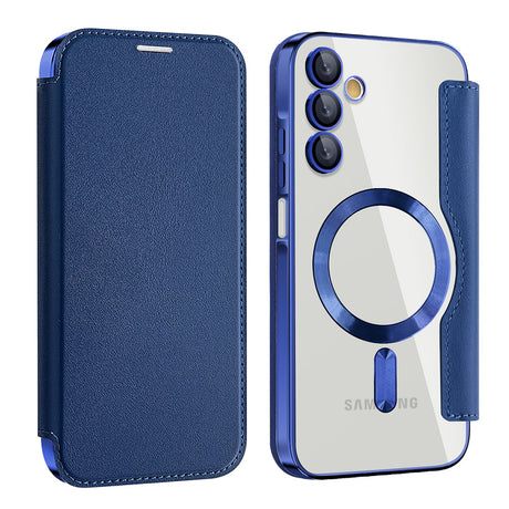 Husa de protectie Techsuit SmartMag Book compatibil cu Samsung Galaxy A15 4G / A15 5G, Albastru