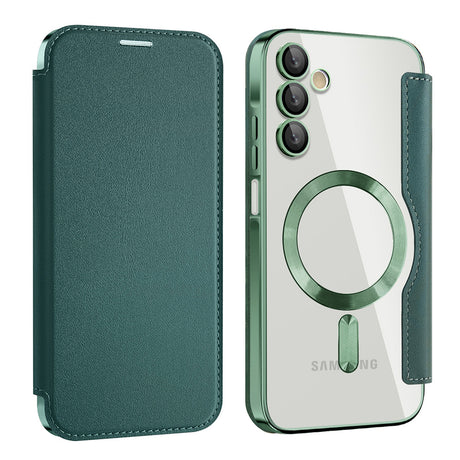 Husa de protectie Techsuit SmartMag Book compatibil cu Samsung Galaxy A15 4G / A15 5G, Verde