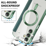 Husa de protectie Techsuit SmartMag Book compatibil cu Samsung Galaxy A15 4G / A15 5G, Verde