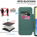 Husa de protectie Techsuit SmartMag Book compatibil cu Samsung Galaxy A15 4G / A15 5G, Verde