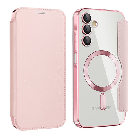 Husa de protectie Techsuit SmartMag Book compatibil cu Samsung Galaxy A15 4G / A15 5G, Roz