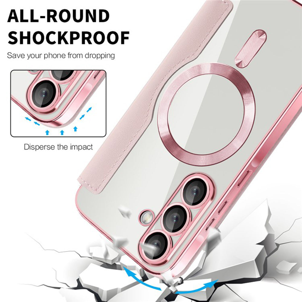 Husa de protectie Techsuit SmartMag Book compatibil cu Samsung Galaxy A36 5G, Roz