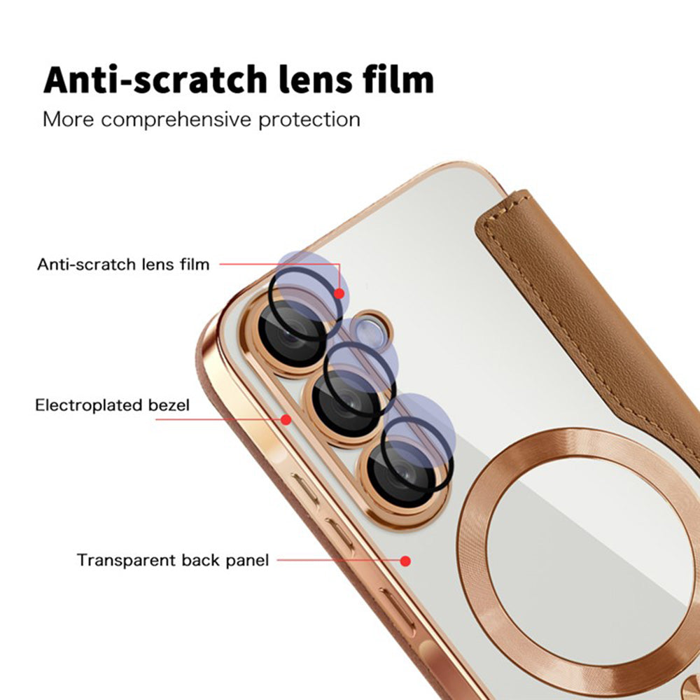 Husa de protectie Techsuit SmartMag Book compatibil cu Samsung Galaxy A36 5G, Maro