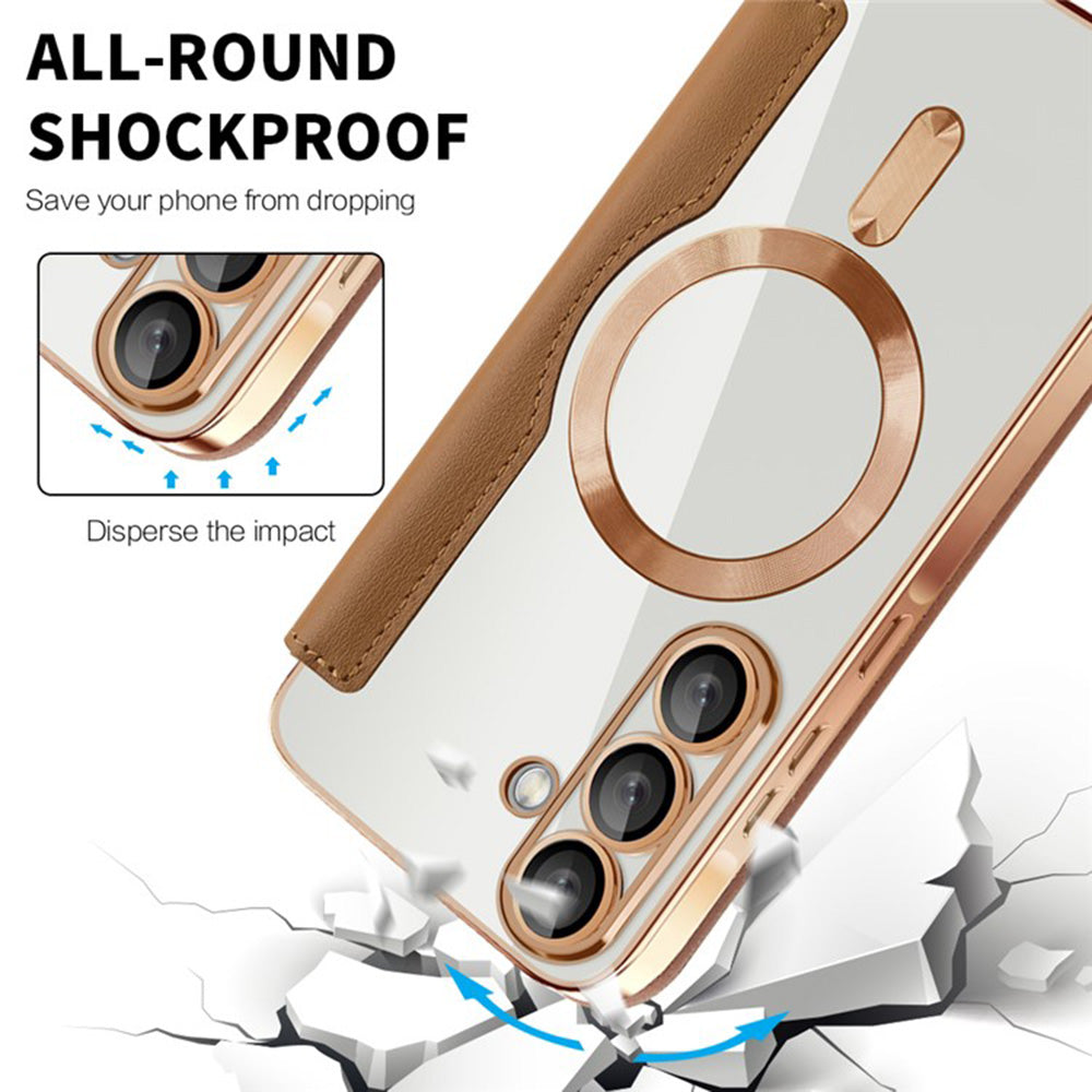 Husa de protectie Techsuit SmartMag Book compatibil cu Samsung Galaxy A36 5G, Maro