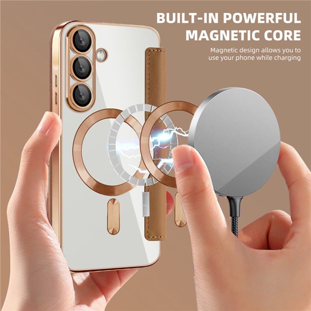 Husa de protectie Techsuit SmartMag Book compatibil cu Samsung Galaxy A36 5G, Maro