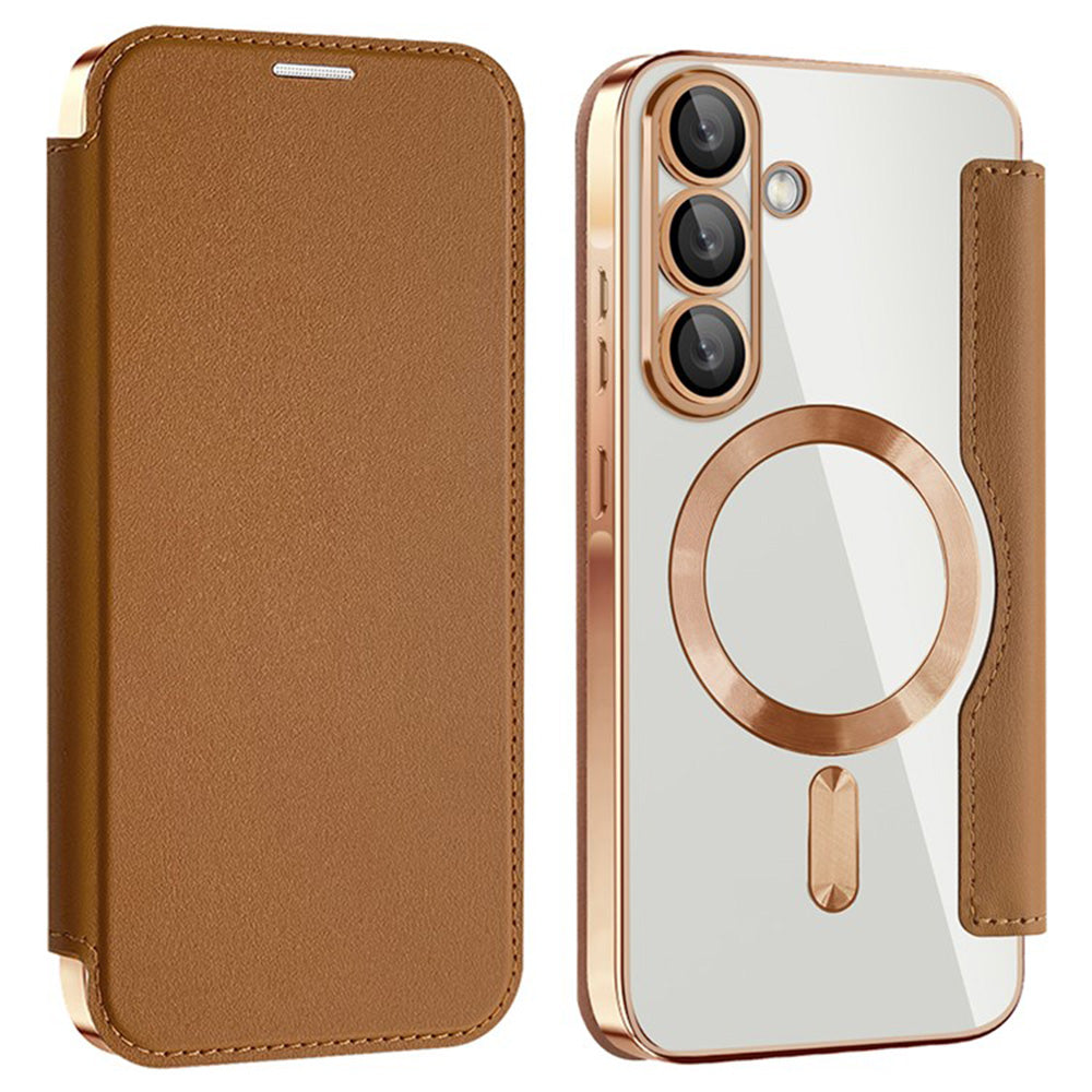 Husa de protectie Techsuit SmartMag Book compatibil cu Samsung Galaxy A36 5G, Maro